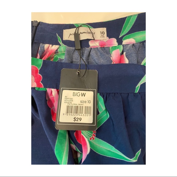Peter Morrissey floral skirt BNWT size 10 pockets - Picture 9 of 10